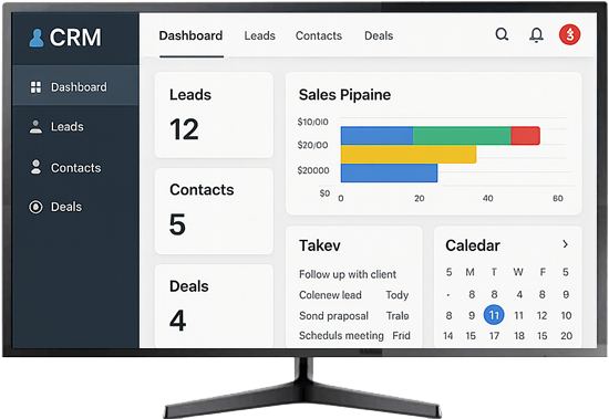 CRM Dashboard Preview